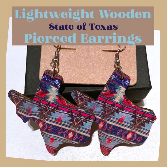 MOUNTAIN VISTA TEXAS WOOD EARRINGS NWT - Picture 4 of 7